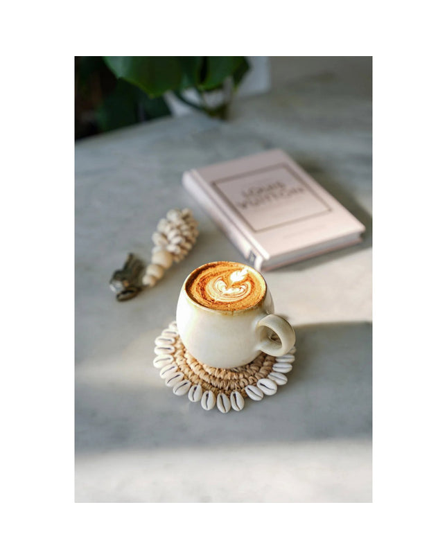 The Raffia Shell Coaster - Natuurlijk
