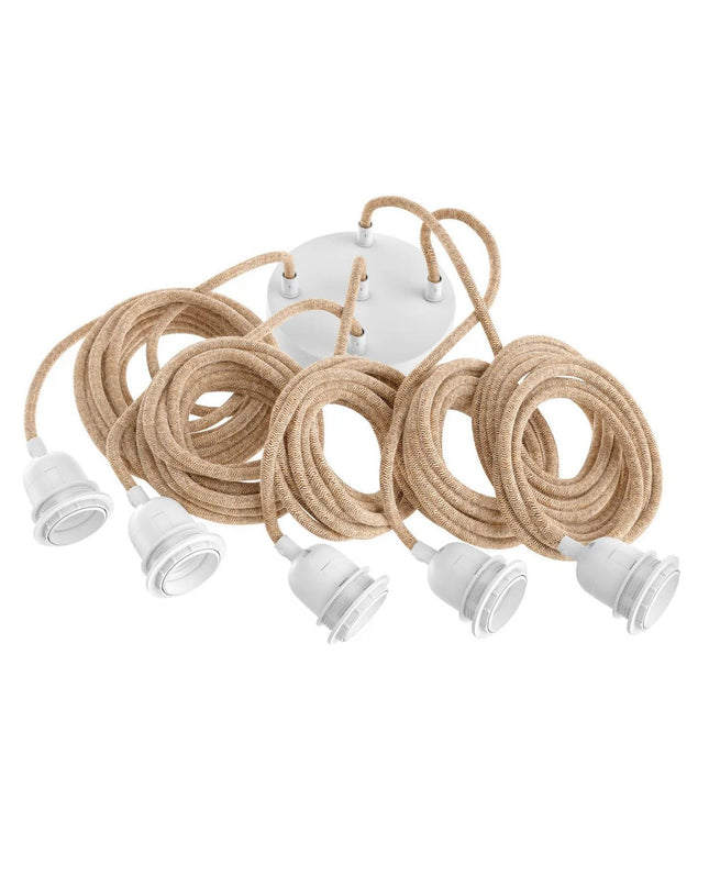 Fitting Lampen Plafond - Naturel Wit - 5 Fittingen