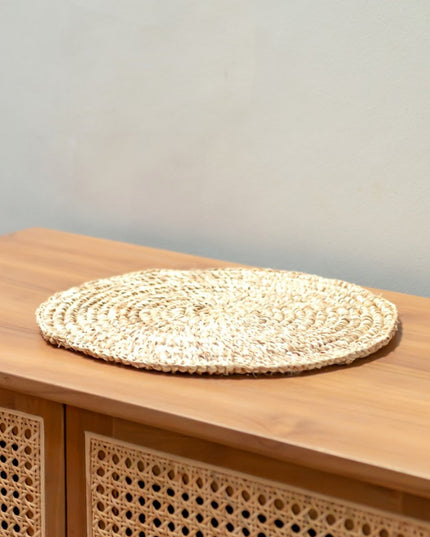 Placemat Tafelmat Rond Van Raffia (Set van 2, 4 of 6) URUP