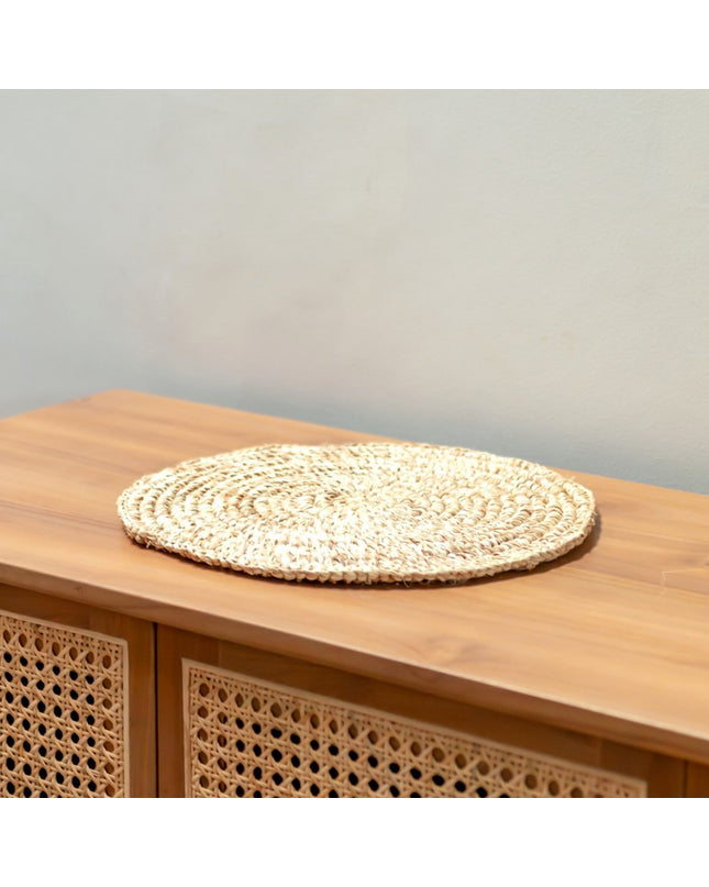 Placemat Tafelmat Rond Van Raffia (Set van 2, 4 of 6) URUP