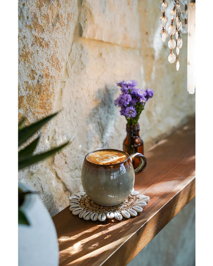 The Raffia Shell Coaster - Natuurlijk