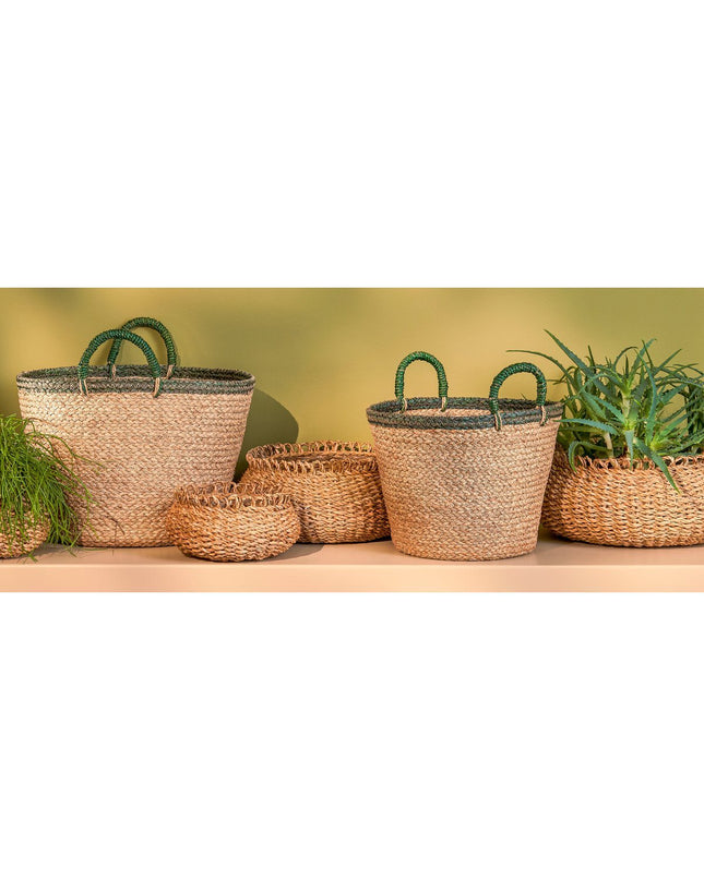 Gourdon Plantenmand - Set van 4 - H17 x Ø31 cm - Bruin